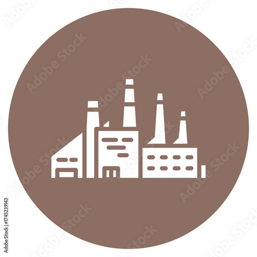 Factory icon vector image. Can be used for Earth Day.