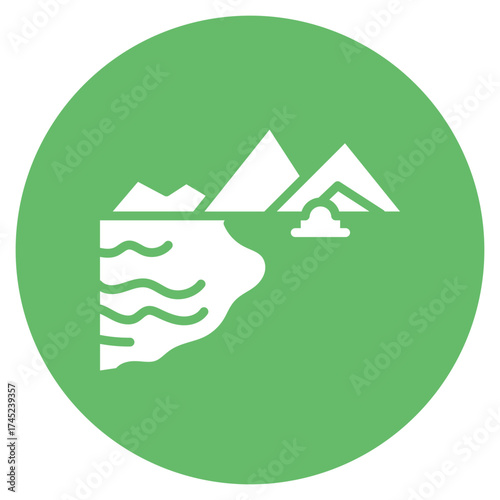 Amalfi Coastline icon vector image. Can be used for Italy.