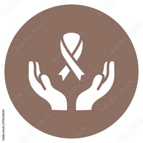 Cancer Support icon vector image. Can be used for Chemotherapy.