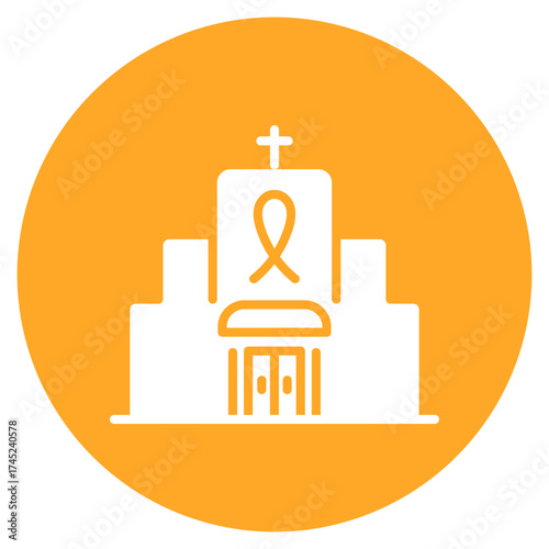 Cancer Hospital icon vector image. Can be used for Chemotherapy.