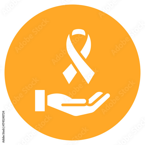 Cancer Fundraising icon vector image. Can be used for Chemotherapy.