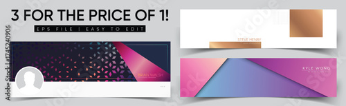 Abstract Gradient Linkedin Banner Templates