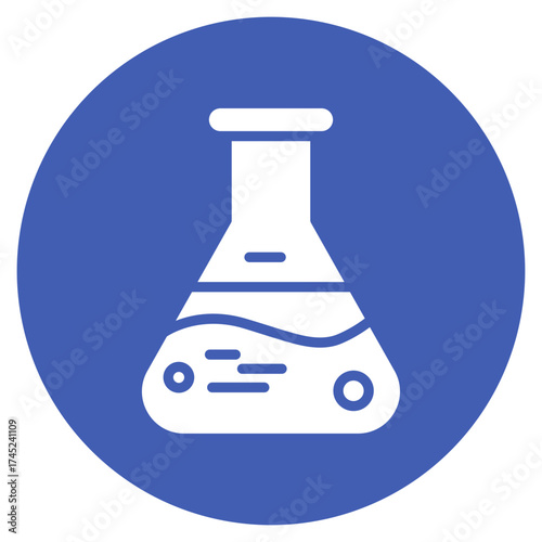 Erlenmeyer icon vector image. Can be used for Lab.
