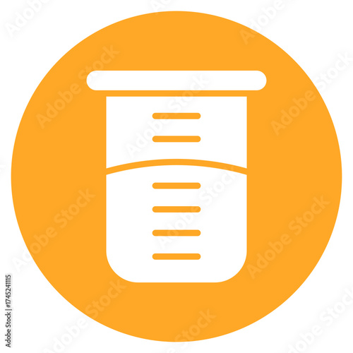 Graduated Cylinder icon vector image. Can be used for Lab.