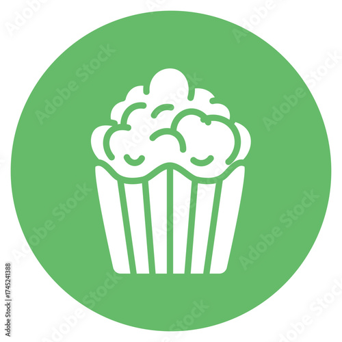 Popcorn icon vector image. Can be used for Rugby.