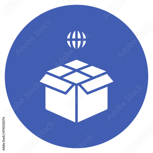 Package Import icon vector image. Can be used for Warehouse.