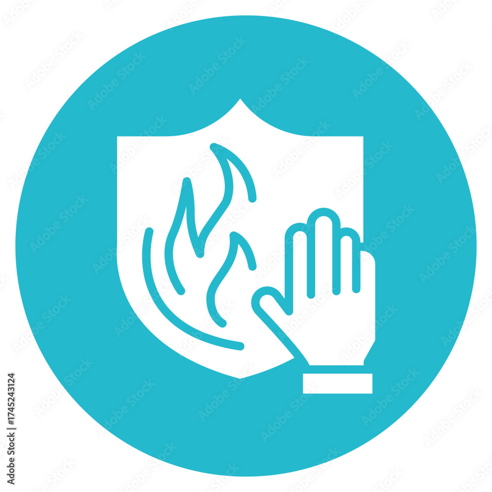 Obraz premium Fireproof icon vector image. Can be used for Fabric Features.