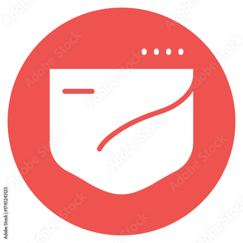 Pocket icon vector image. Can be used for Fabric Features.