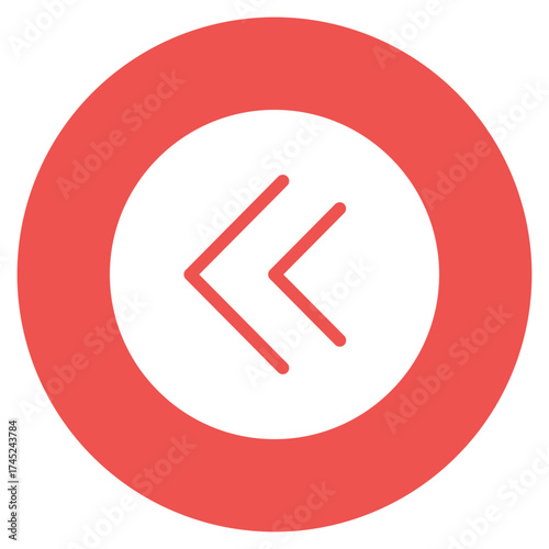 Backward Button icon vector image. Can be used for Instrument.