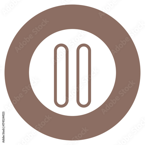 Pause Button icon vector image. Can be used for Instrument.