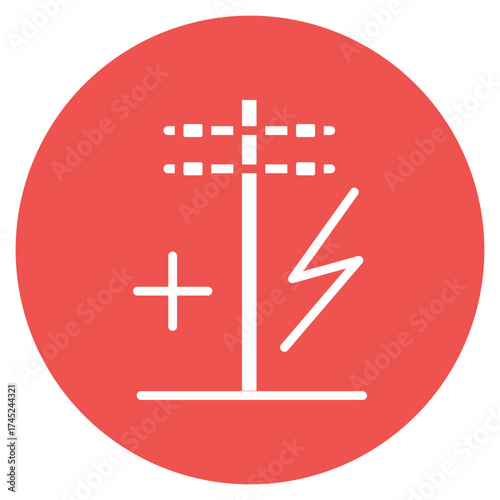 Electricity icon vector image. Can be used for Manufacturing.