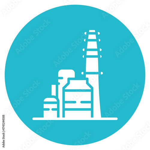 Refinery icon vector image. Can be used for Manufacturing.