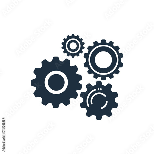 A collection of interlocking gears symbolizing teamwork and mechanical efficiency in a workshop