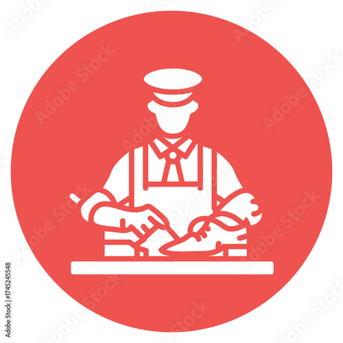 Shoe Maker Men icon vector image. Can be used for Shoemaker.