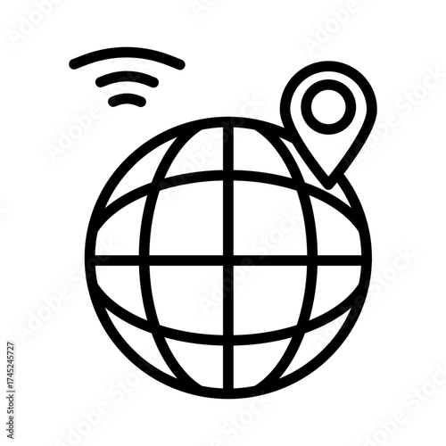 Global Connection icon line