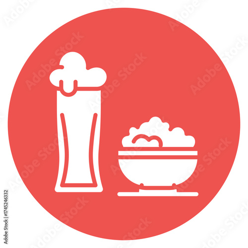 Food and Beer icon vector image. Can be used for Oktoberfest.