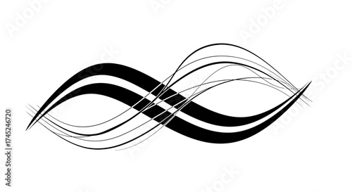 Abstract Wave Line Art Dynamic and Flowing Design for Creative Projects, Backgrounds and Visual Elements