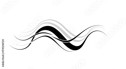 Abstract Wavy Lines Graphic A Minimalist Decorative Element