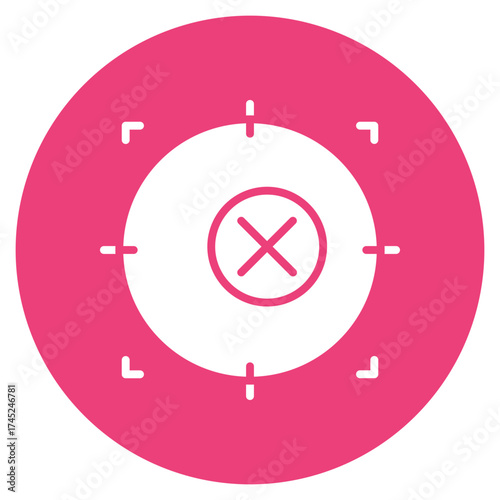 Biometric Error icon vector image. Can be used for Biometrics.