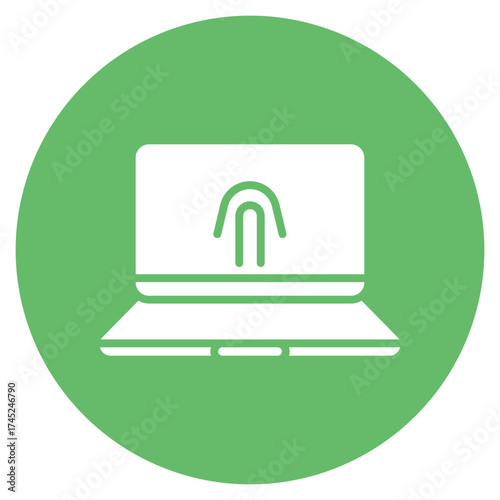 Biometric Laptop icon vector image. Can be used for Biometrics.