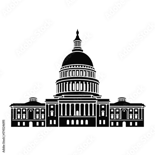Capitol building silhouette government architecture