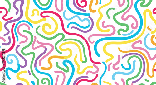 Colorful Abstract Lines Pattern Dynamic and Playful Background