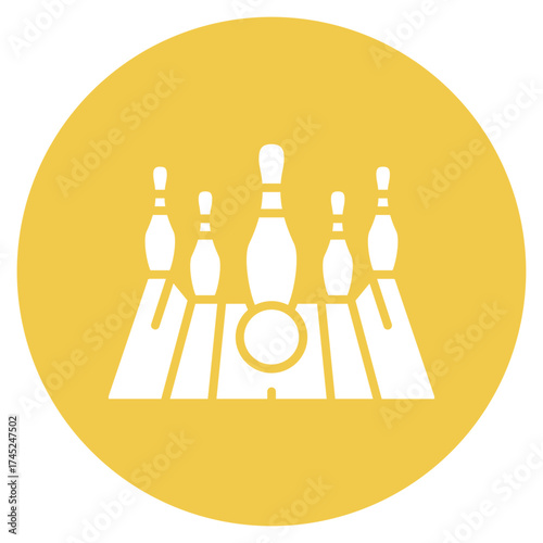 Bowling Alley icon vector image. Can be used for Bowling.