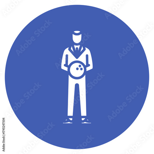 Bowling Team icon vector image. Can be used for Bowling.