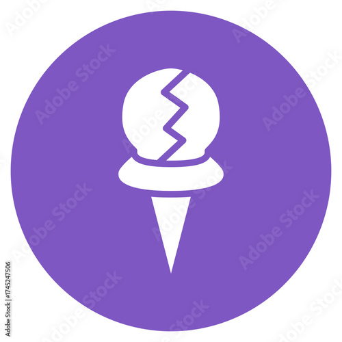 Broken Pin icon vector image. Can be used for Bowling.