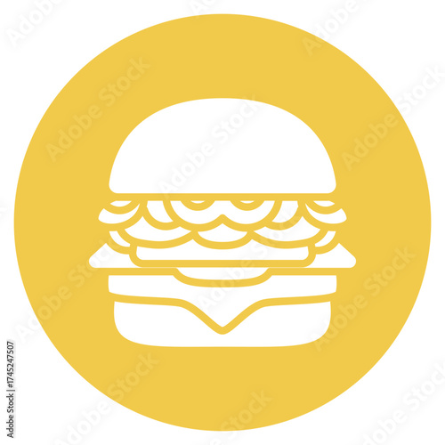 Burger icon vector image. Can be used for Bowling.