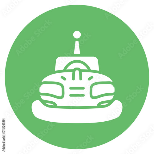 Bumper Cars icon vector image. Can be used for Bowling.