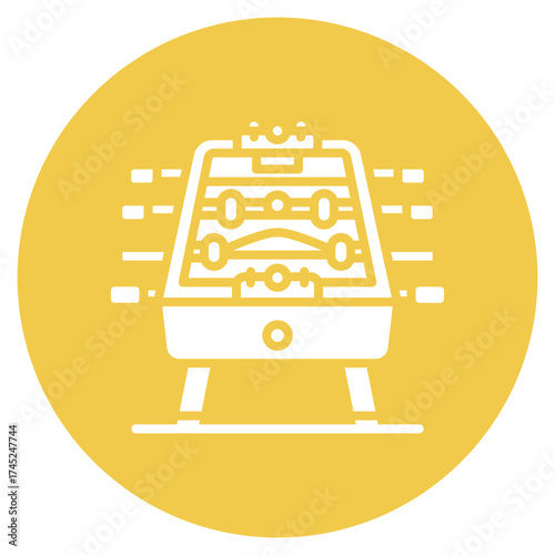 Foosball Table icon vector image. Can be used for Bowling.