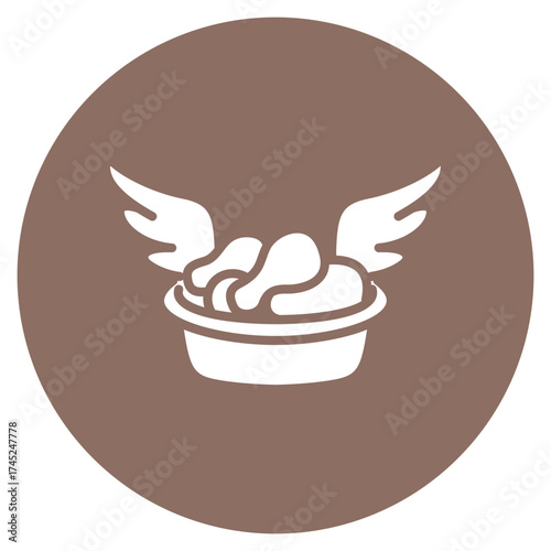 Hot Wings icon vector image. Can be used for Bowling.