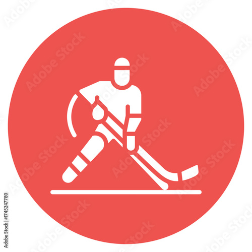 Hockey icon vector image. Can be used for Bowling.
