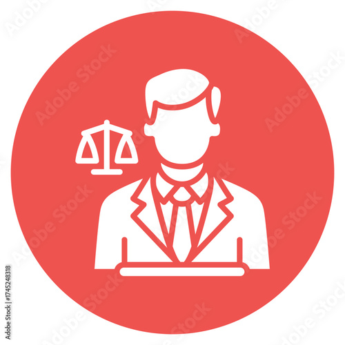 Lawyer icon vector image. Can be used for Diversity.