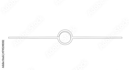 Abstract minimalist line art with a circular element in the center, symbolizing connection and unity