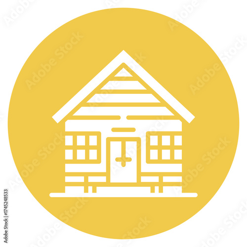 Bungalow icon vector image. Can be used for Beach Resort.