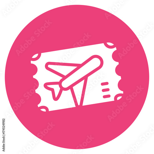 Plane Ticket icon vector image. Can be used for Luxury.
