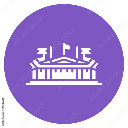 Stadium icon vector image. Can be used for Volleyball.