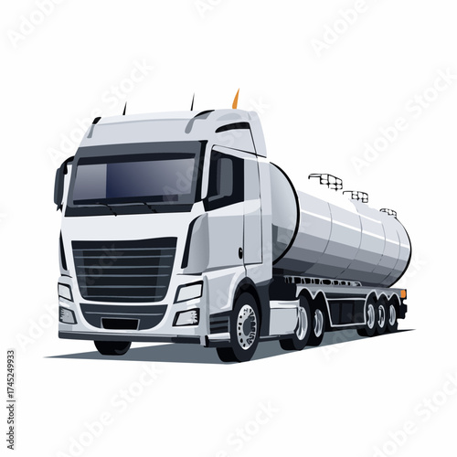 White Tanker Truck for Liquid Transportations