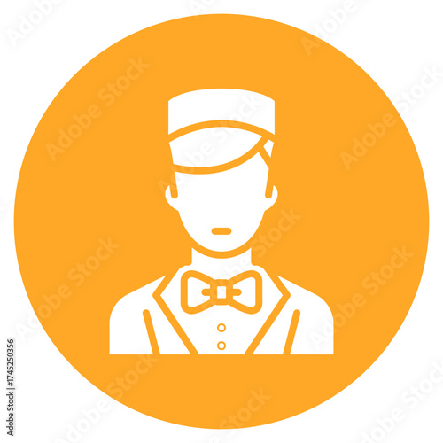 Male Croupier icon vector image. Can be used for Casino.