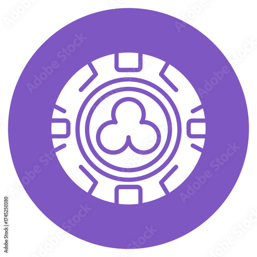 Poker Chips icon vector image. Can be used for Casino.