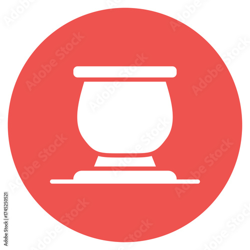 Crucible icon vector image. Can be used for Mettalurgy.