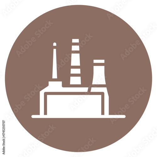 Metallurgical Plant icon vector image. Can be used for Mettalurgy.