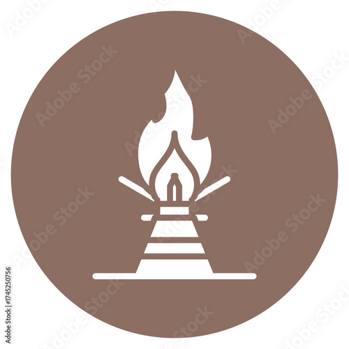 Pyrometallurgy icon vector image. Can be used for Mettalurgy.