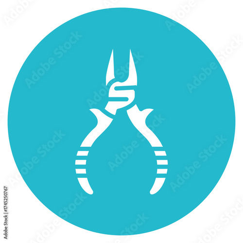 Plier icon vector image. Can be used for Mettalurgy.