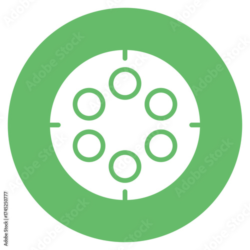 Round Holes icon vector image. Can be used for Mettalurgy.