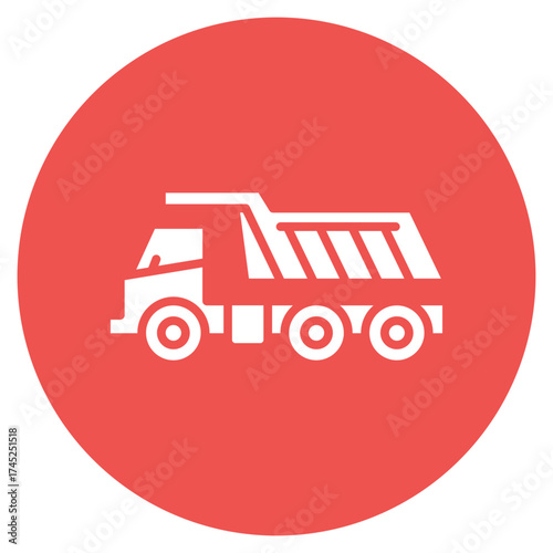 Dump Truck icon vector image. Can be used for Construction Tools.