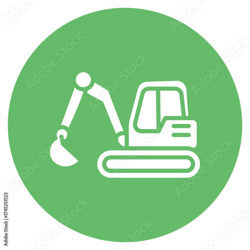 Backhoe icon vector image. Can be used for Construction Tools.