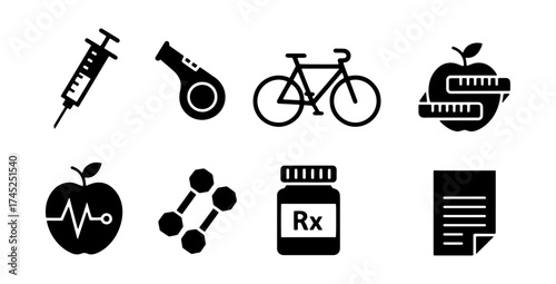 Collection of Health and Fitness Icons